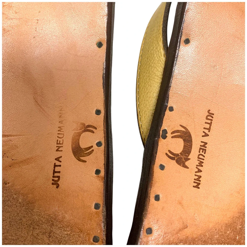 Jutta Neumann New York Gabi Sandals Mens 11 Tan Leather Thong Handmade Flip Flop